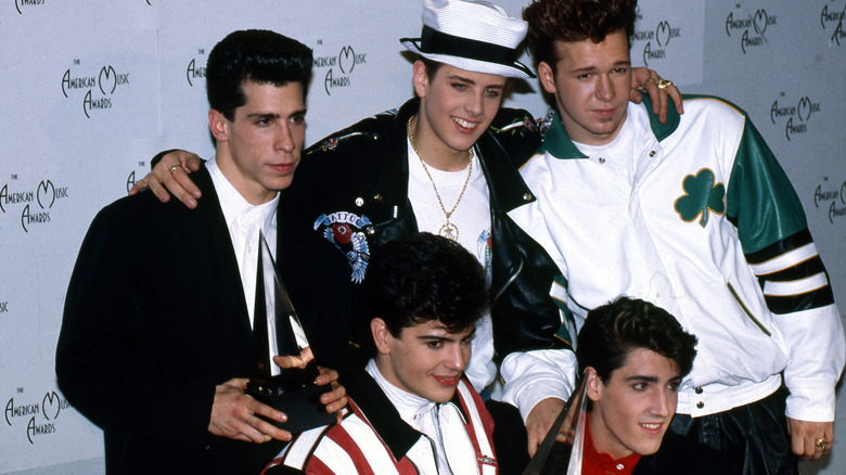 Jonathan Knight with the band in the 1990s