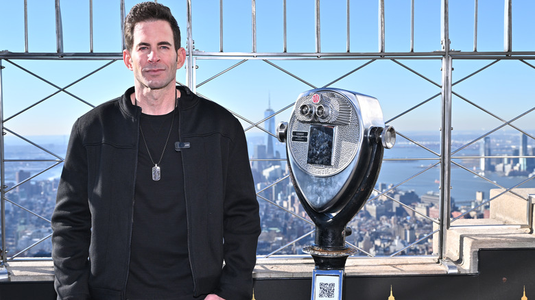 Tarek El Moussa with somber expression