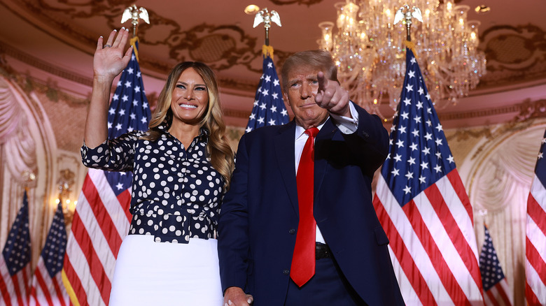 Melania and Donald Trump smiling