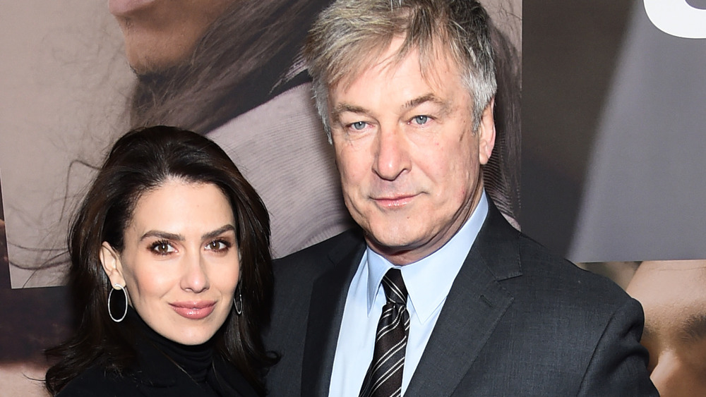 Hilaria and Alec Baldwin smile at event