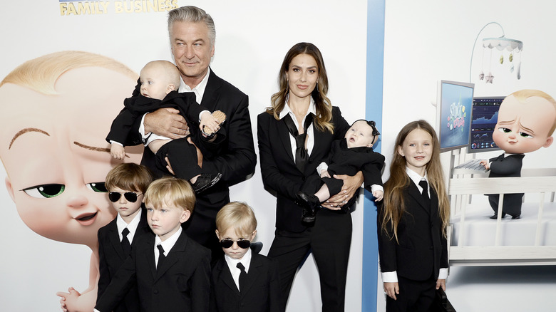 Hilaria and Alec Baldwin with their children