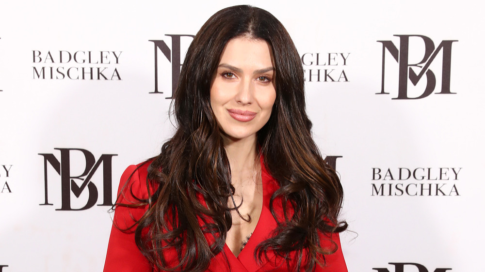 Hilaria Baldwin wears red