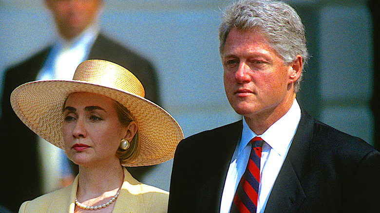 Hillary and Bill Clinton at event