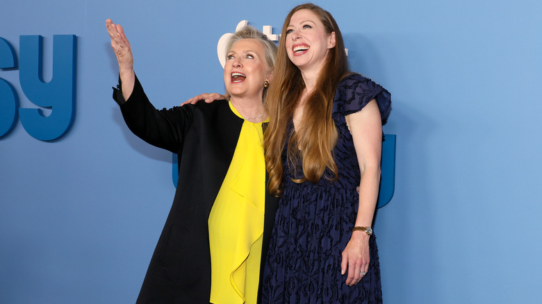 hillary and chelsea clinton at 'Gutsy' premiere