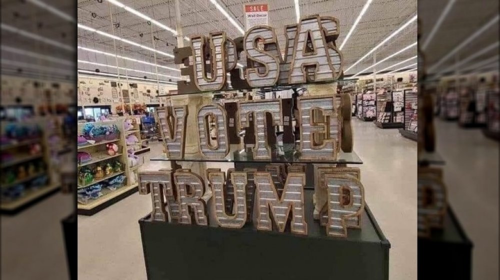 USA Vote Trump display at Hobby Lobby