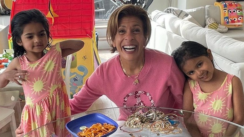 Hoda Kotb poses with two daughters Hope and Haley