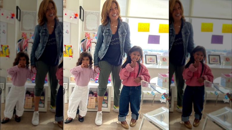 Hoda Kotb smiling with her children