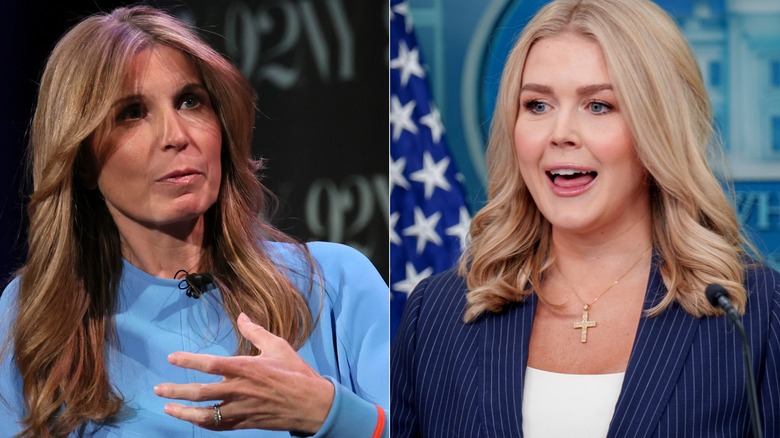 Nicolle Wallace and Karoline Leavitt pictured next to each other