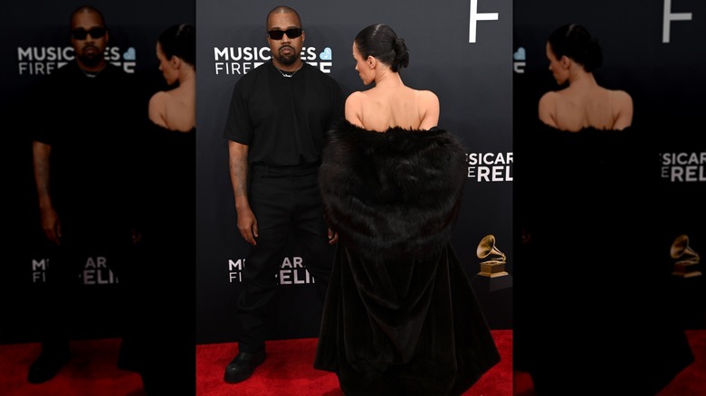 Bianca Censori and Kanye West at the Grammys