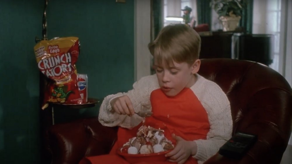 Kevin McAllister eating junk food in Home Alone