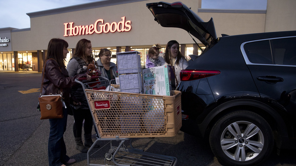 Shoppers with HomeGoods haul