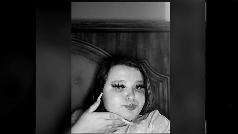 Honey Boo Boo in black-and-white selfie