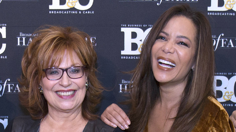 Joy Behar and Sunny Hostin smiling 