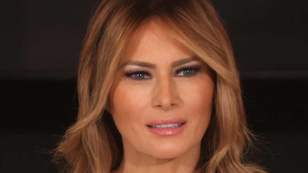 close up of Melania Trump