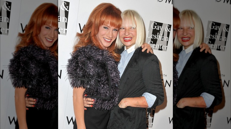 Sia and Kathy Griffin hugging