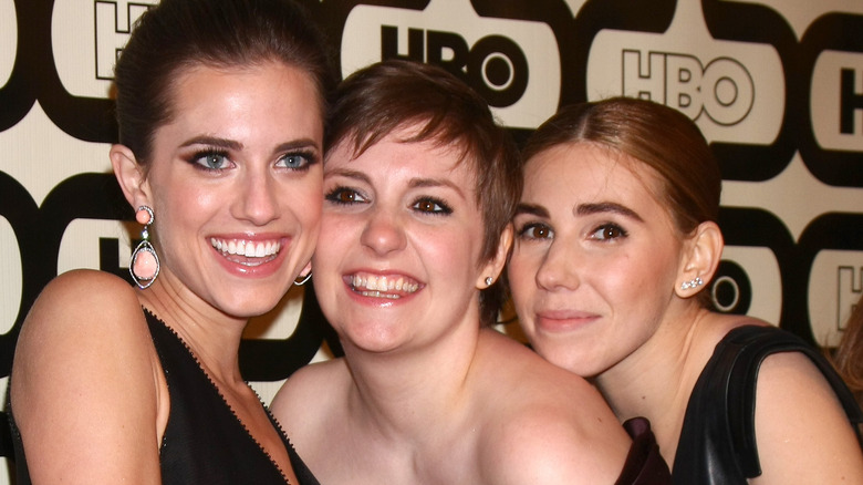 Allison Williams, Lena Dunham and Zosia Mamet smiling