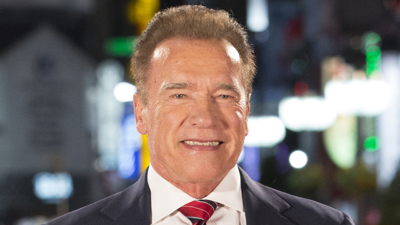 Arnold Schwarzenegger smiling