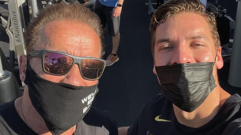 Arnold Schwarzenegger and Joseph Baena take a selfie