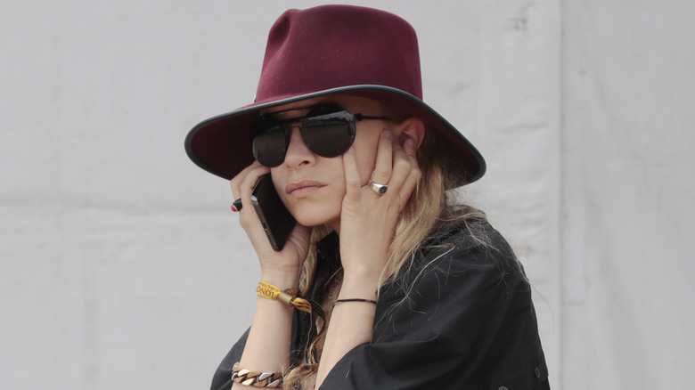 Ashley Olsen on cellphone