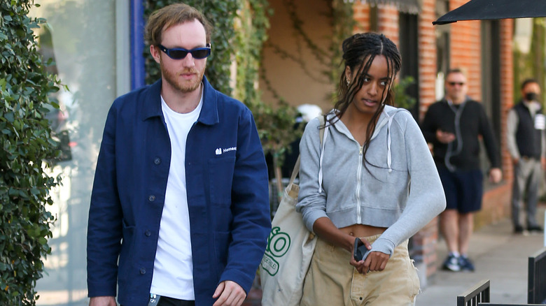 Malia Obama and Rory Farquharson walking