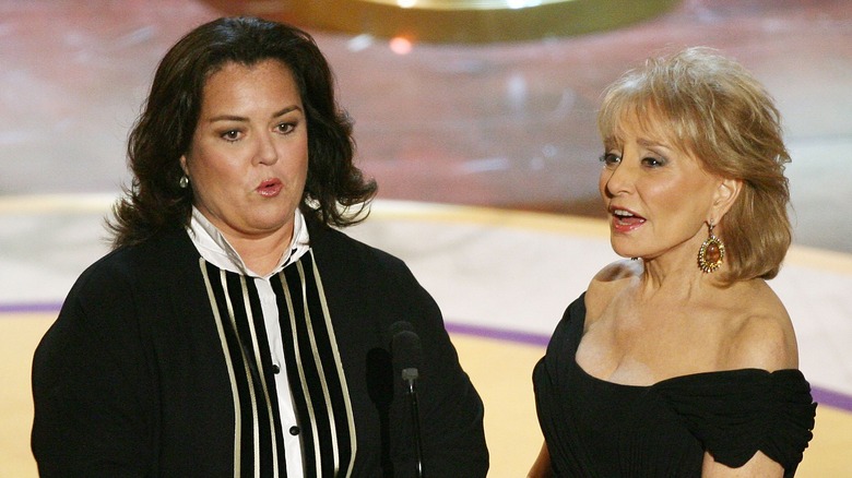 Rosie O'Donnell and Barbara Walters at event