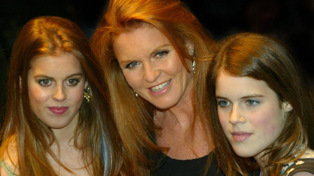 Beatrice and Eugenie with Sarah Ferguson