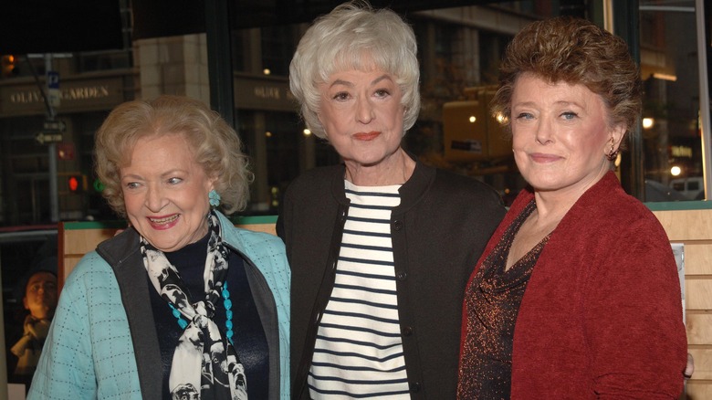 Betty White, Bea Arthur, and Rue McClanahan from "The Golden Girls"