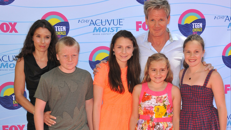 Gordon Ramsay with his family