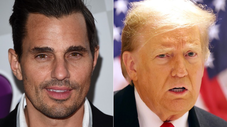 A split image of Bill Rancic and Donald Trump in 2016