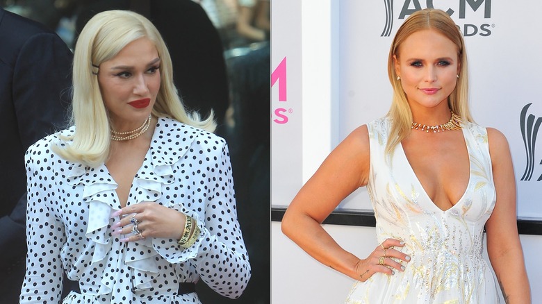 A split image of Gwen Stefani and Miranda Lambert