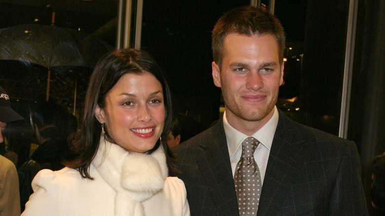 Bridget Moynahan and Tom Brady posing