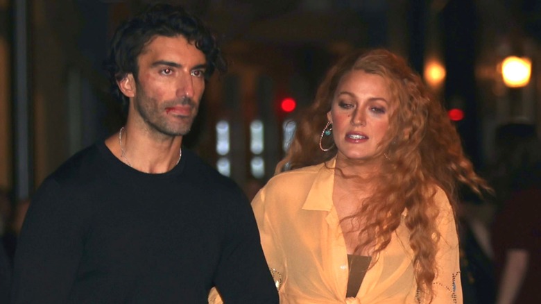 Blake Lively and Justin Baldoni on set of 'It Ends With Us'