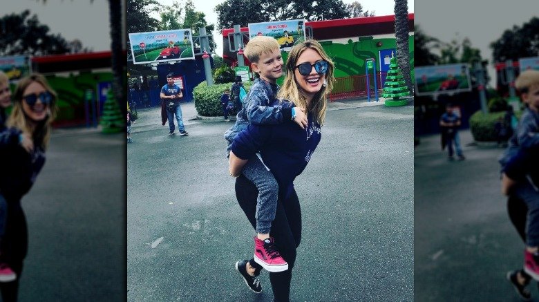 Hilary Duff and her son Luca Comrie