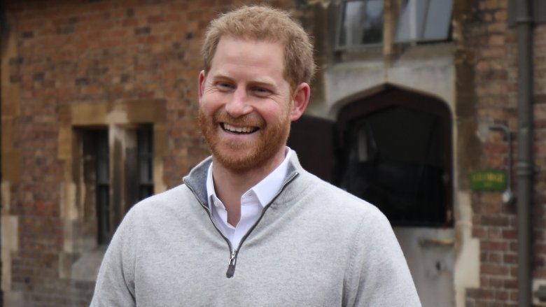 Prince Harry announcing birth