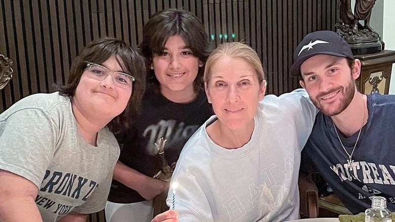 Celine Dion and her children