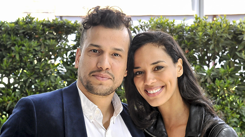 Abner Ramirez and Amanda Sudano pose together at an event