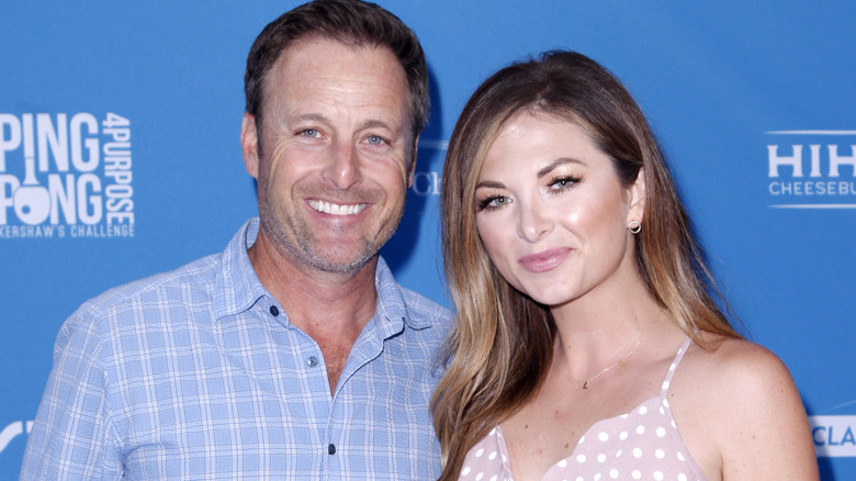 Chris Harrison and Lauren Zima smile together