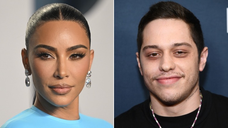 Kim Kardashian and Pete Davidson. 