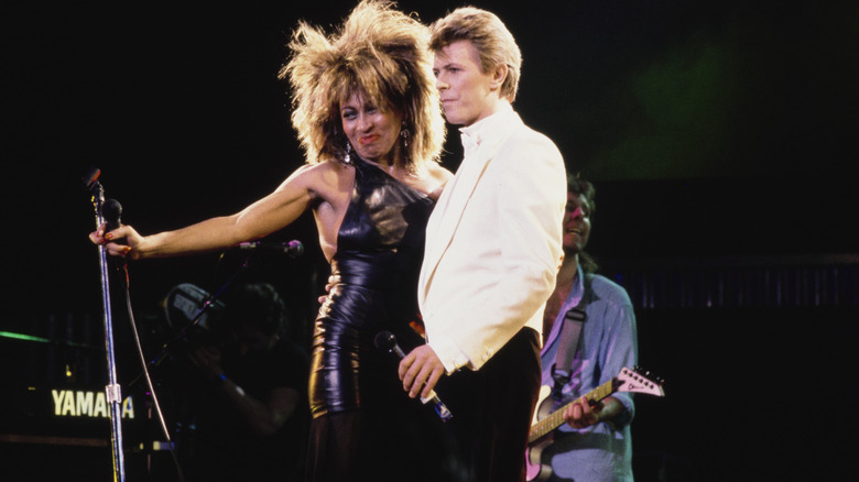 Tina Turner and David Bowie onstage together