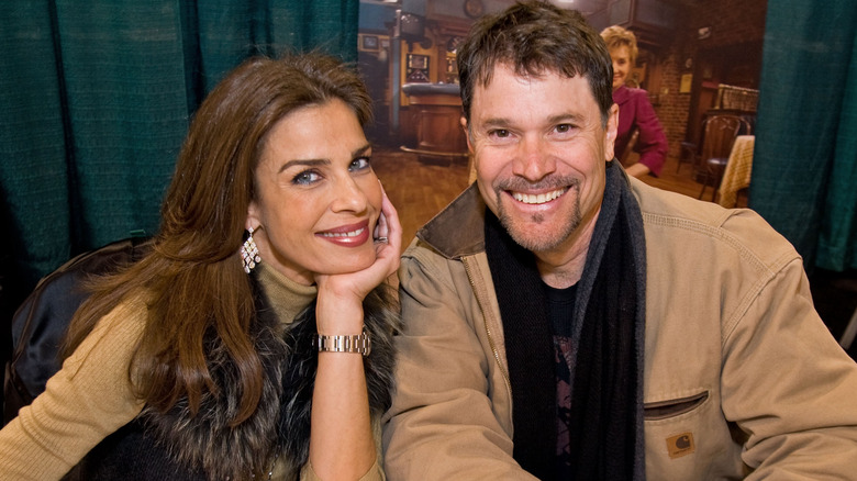 DOOL stars Peter Reckell and Kristian Alfonso pose for a photo. 