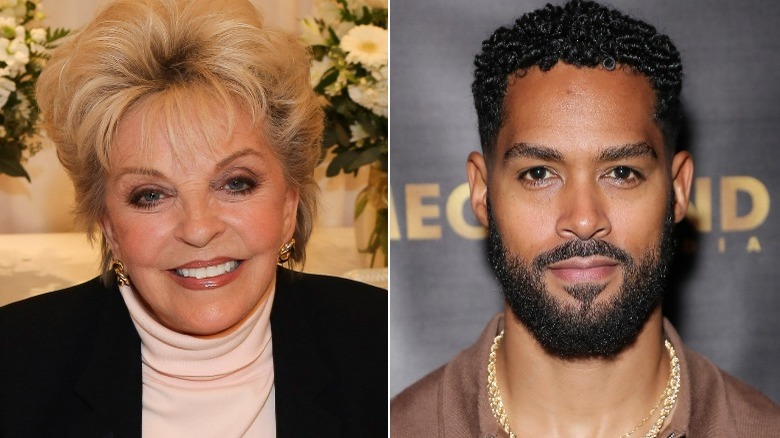 Susan Seaforth Hayes and Lamon Archey posing