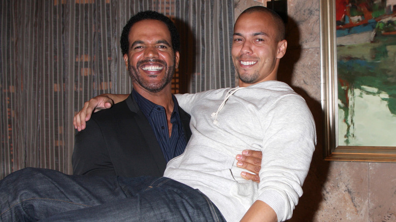 Kristoff St. John and Bryton James playing around