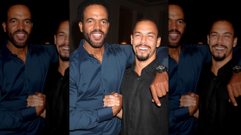 Kristoff St. John posing with Bryton James