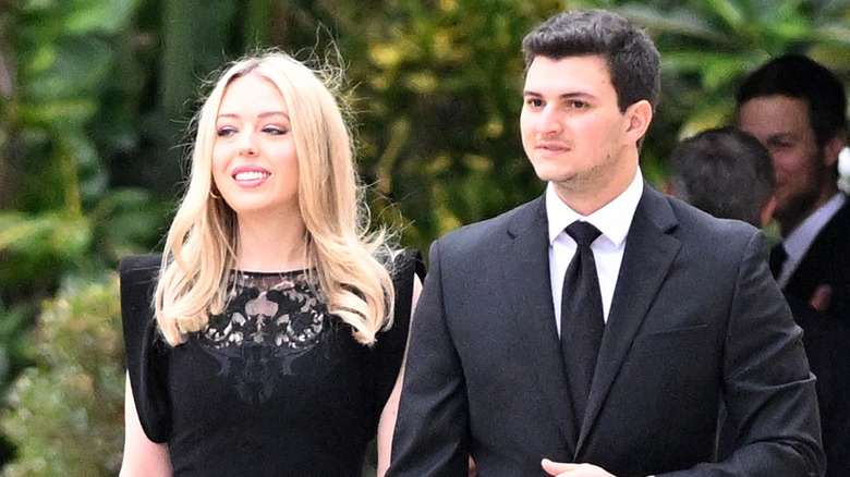 Tiffany Trump smiling alongside Michael Boulos