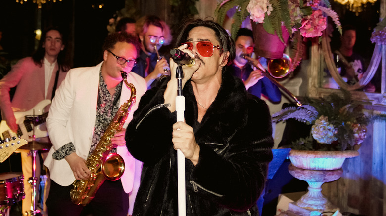 Tom Sandoval performing with band