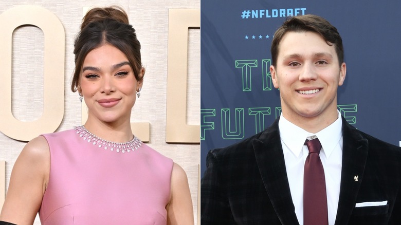 Hailee Steinfeld and Josh Allen smiling