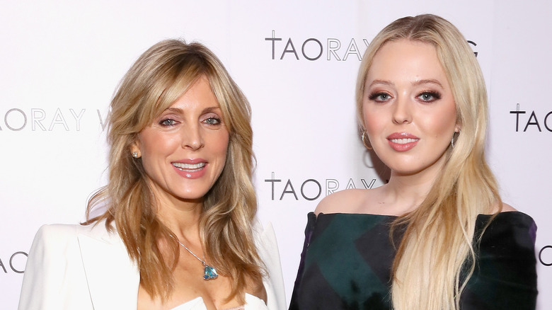 Marla Maples and Tiffany Trump posing together