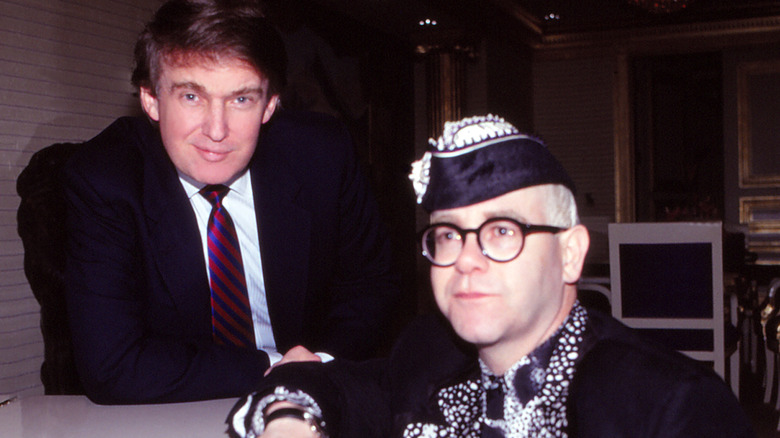 Elton John and Donald Trump smiling