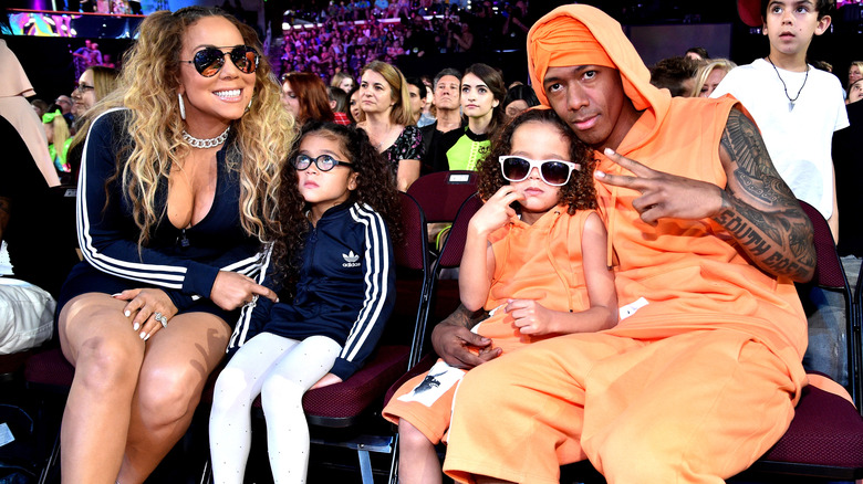 Nick Cannon and Mariah Carey with their twins