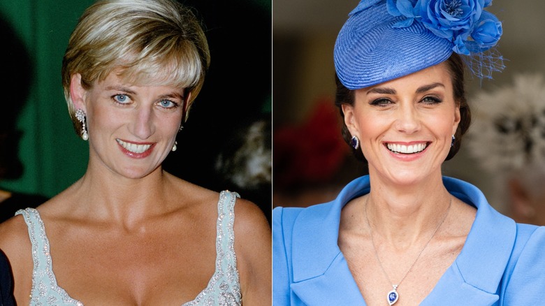 Split image of Princess Diana and Kate Middleton